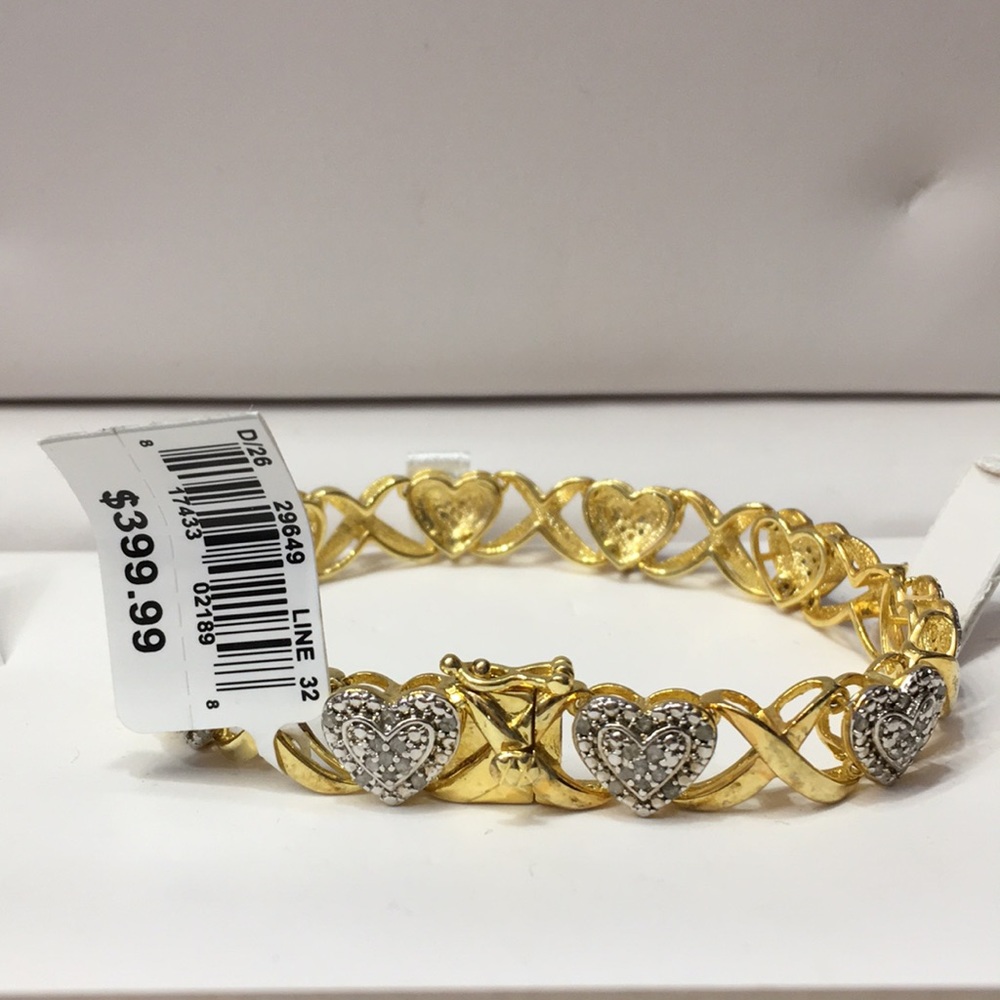Diamond heart bracelet